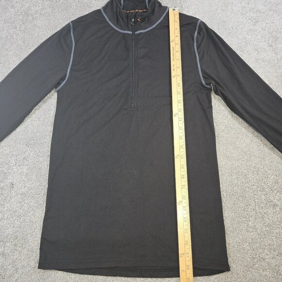 Terramar Long Sleeve Base Layer‎ Shirt Mens Medium Black Climasense Poly Blend - Picture 8 of 12